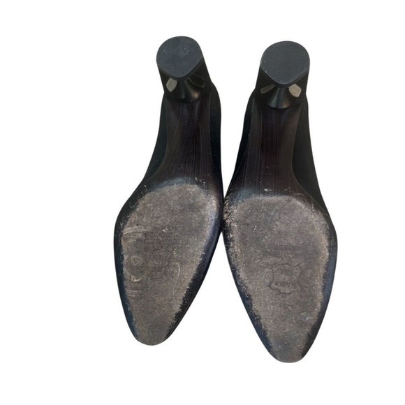 Stuart Weitzman Women's Black Suede Block Heel Pumps Size 6 Casual Office Party - Picture 13 of 16